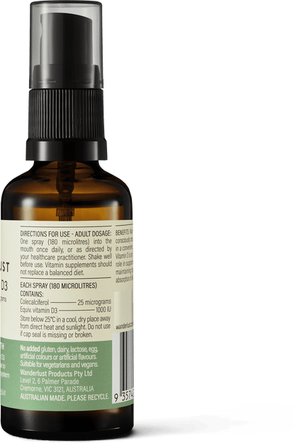 Wanderlust Plant Based Vitamin D Spray 40ml
