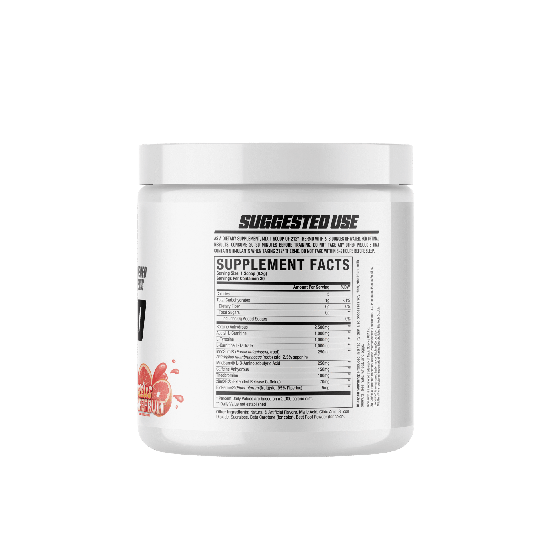 Axe & Sledge 212 Thermo 30 Serves Citrus Grapefruit