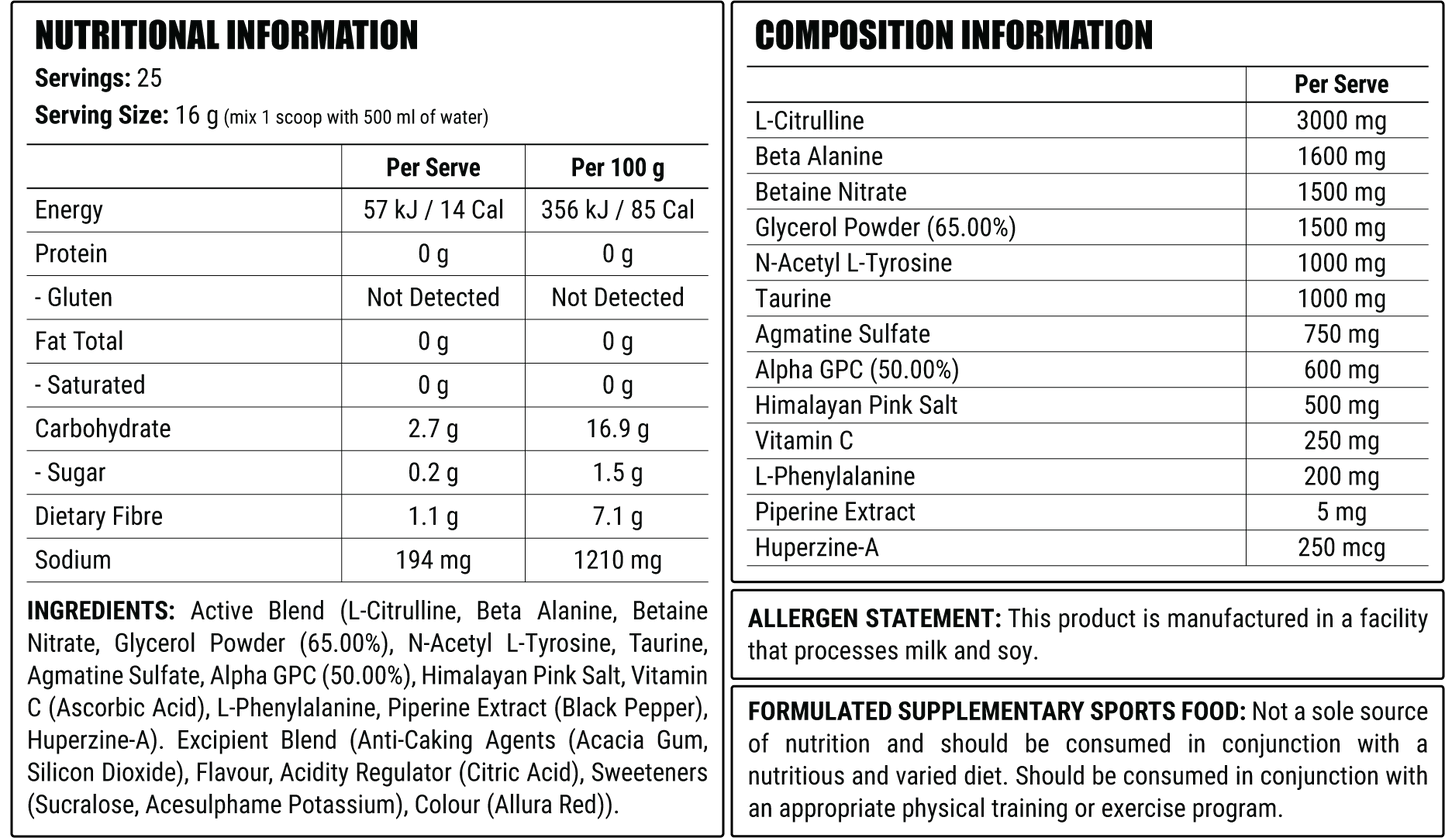 Faction Labs Disorder Pump 25 serves Red Russian