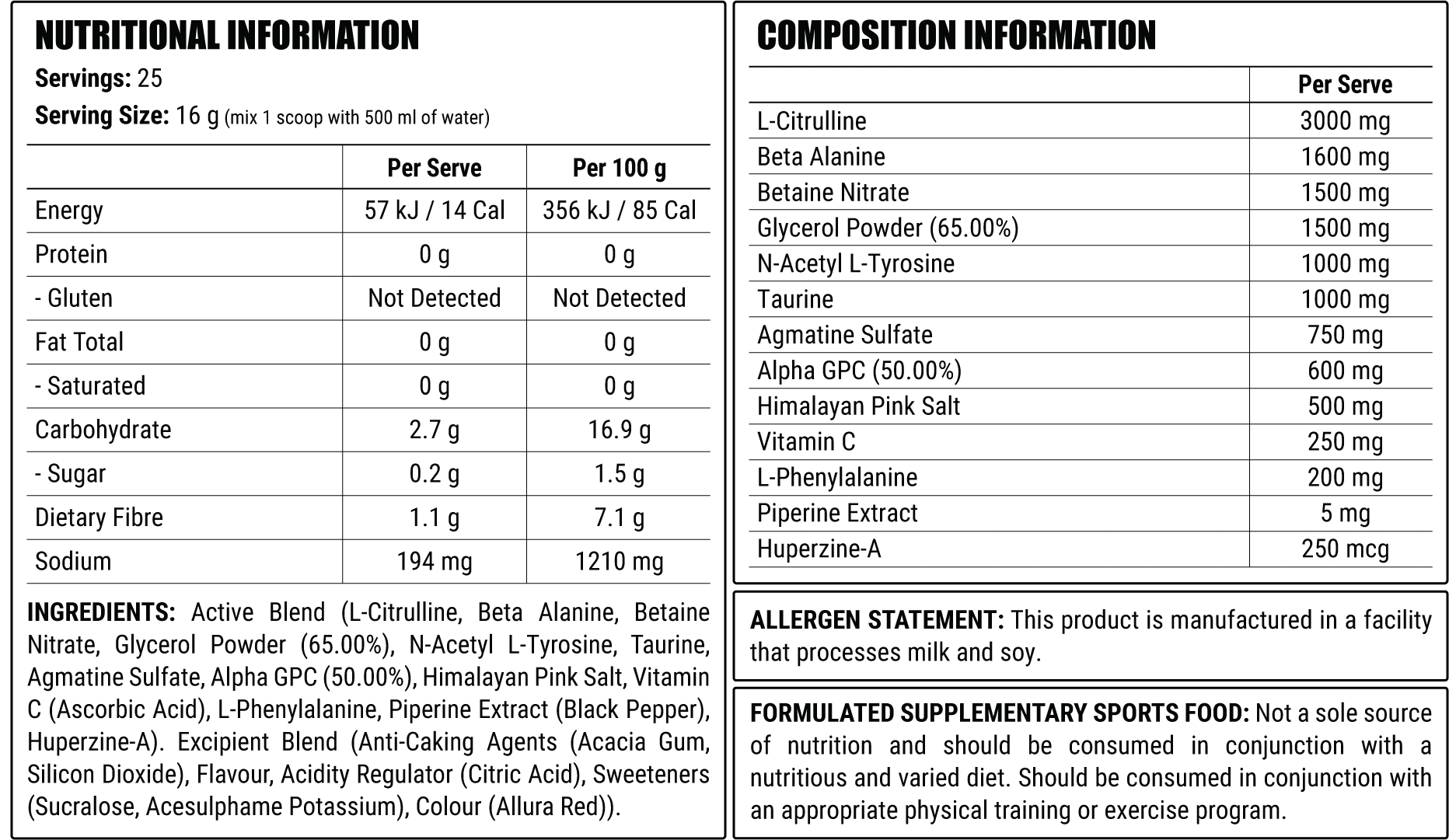 Faction Labs Disorder Pump 25 serves Red Russian