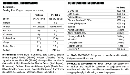 Faction Labs Disorder Pump 25 serves Red Russian