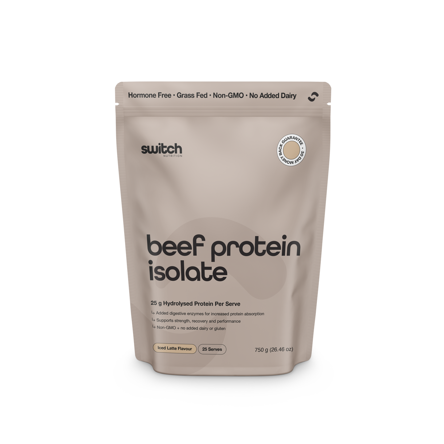 Switch Nutrition Beef Protein Isolate 750g Iced Latte