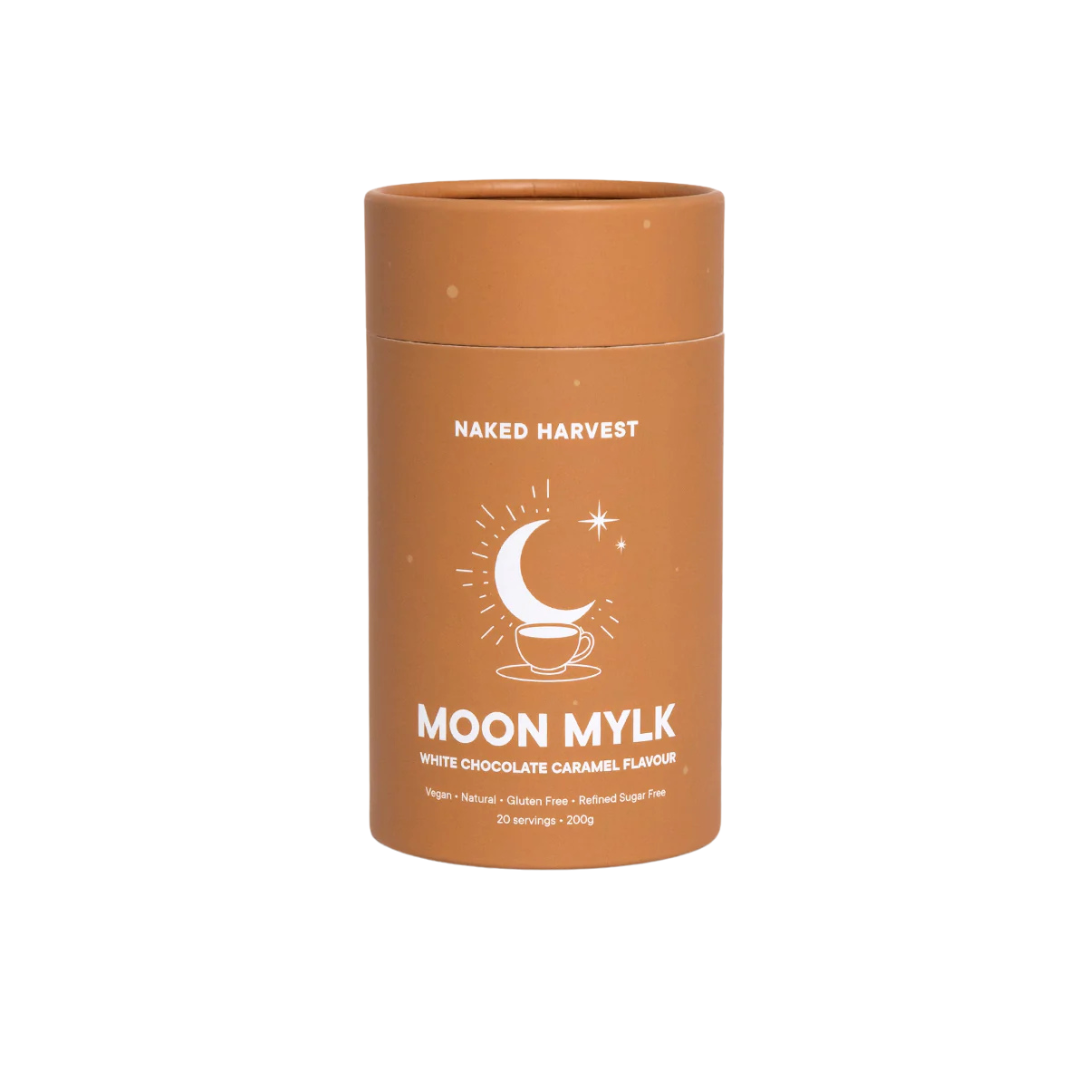 Naked Harvest Moon Mylk 200g White Choc Caramel