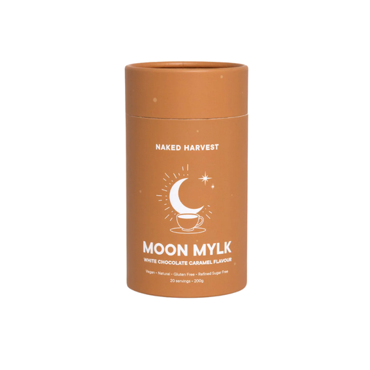 Naked Harvest Moon Mylk 200g White Choc Caramel