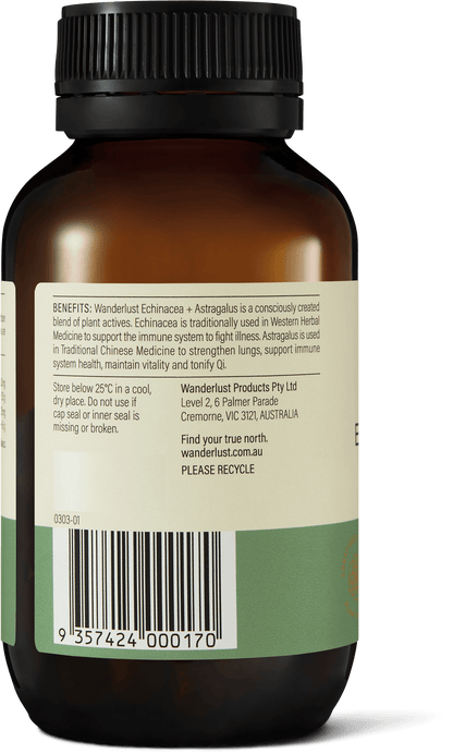 Wanderlust Echinacea & Astragalus 60 Capsules