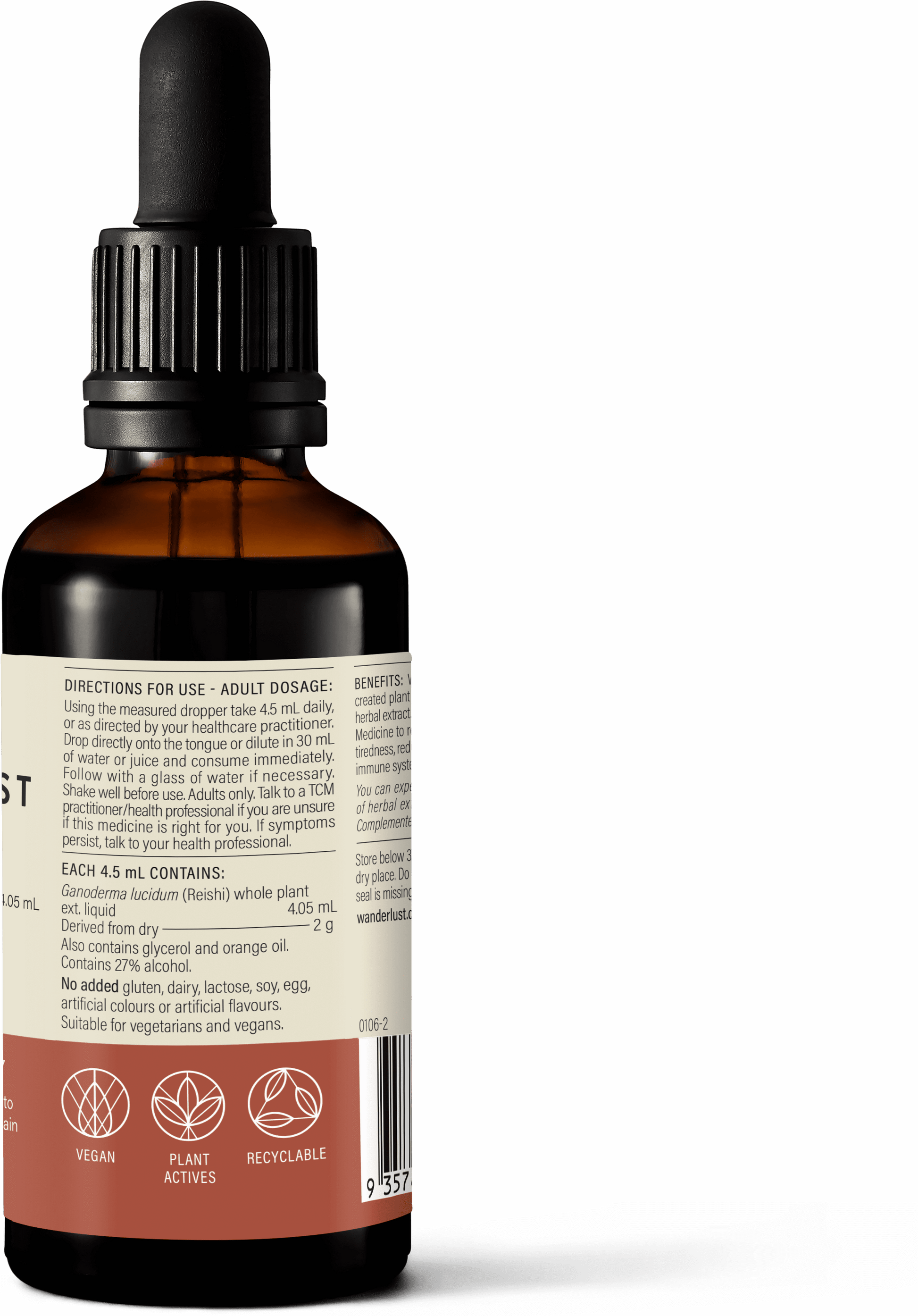 Wanderlust Reishi Mushroom Liquid 90ml