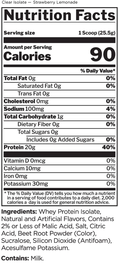 Rule1 Clear Whey Isolate 27 Serves Blue Raspberry