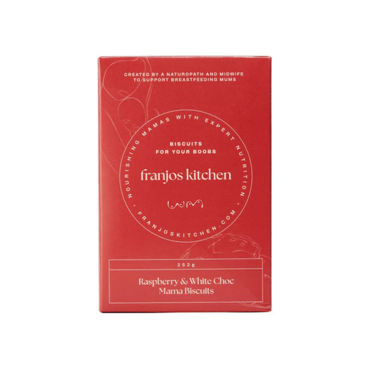 Franjos Kitchen Lactation Biscuits 200GM Raspberry & White Chocolate