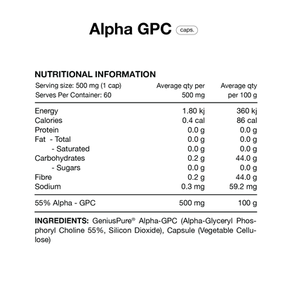 Switch Nutrition Alpha GPC 60c