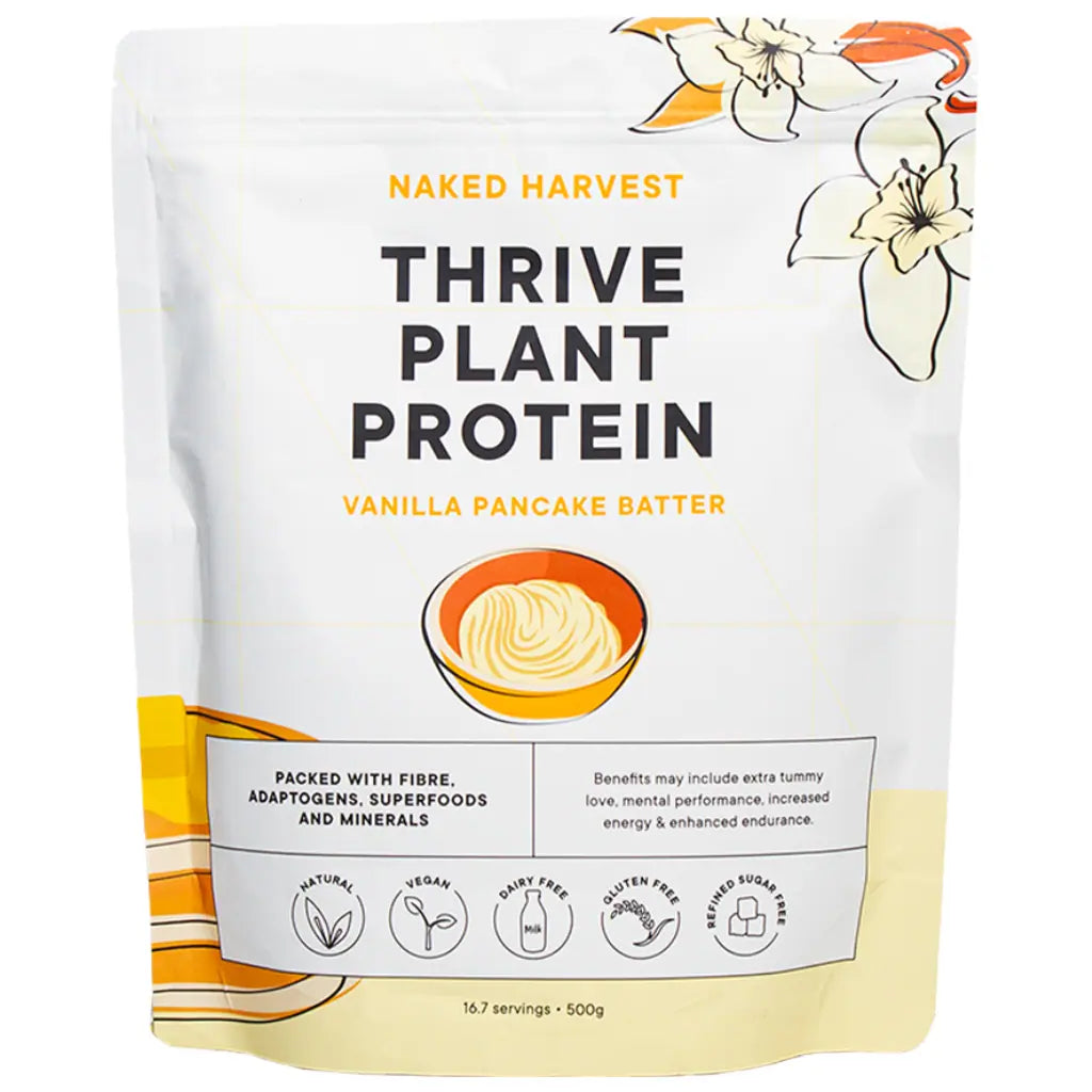 Naked Harvest Thrive Plant Protein 500g Vanilla Pancake Batter