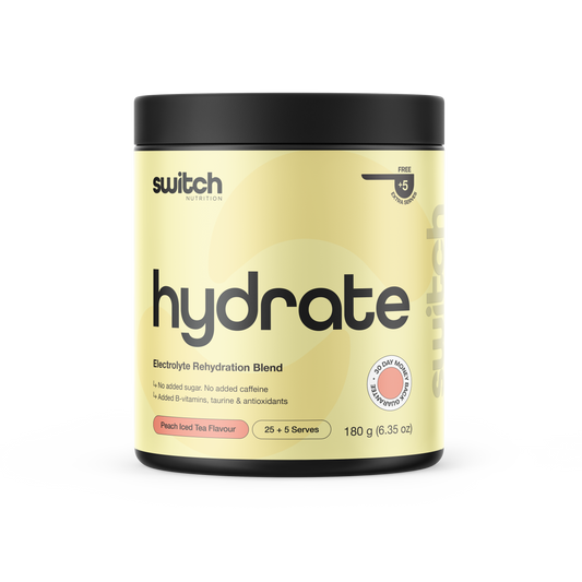 Switch Nutrition Hydrate (Sugar Free) 25 Serves Peach Iced Tea