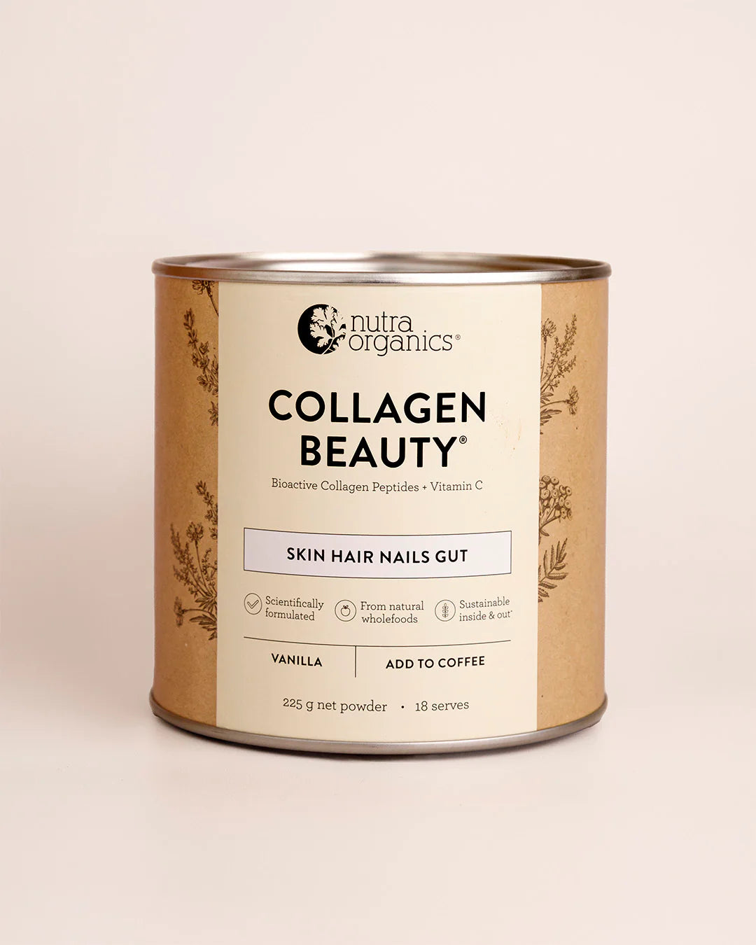 Nutra Organics Collagen Beauty 225G Vanilla