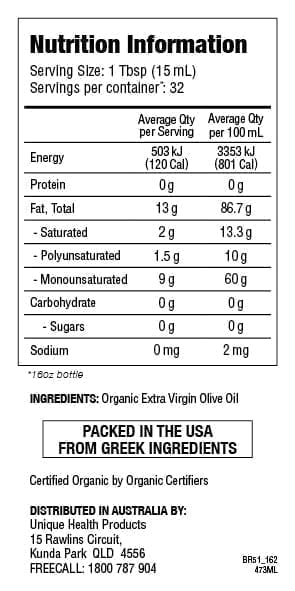Bragg EV Olive Oil Organic 473ml