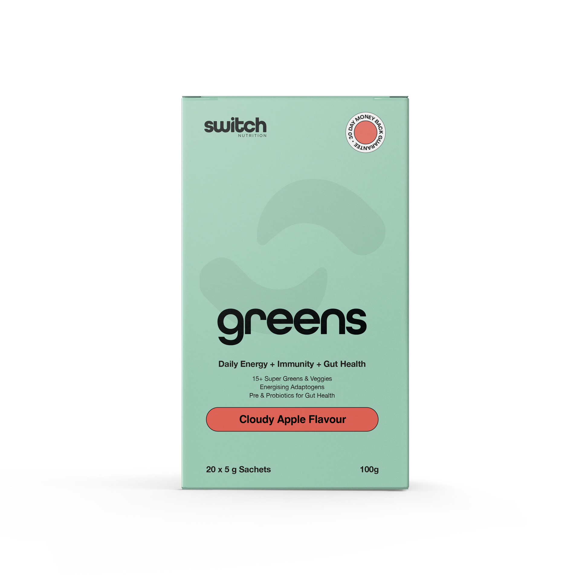 Switch Nutrition Greens 20 Serves Cloudy Apple