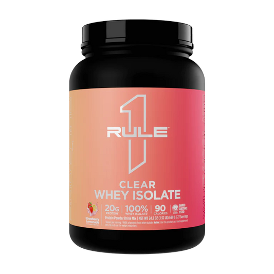 Rule1 Clear Whey Isolate 27 Serves Strawberry Lemonade