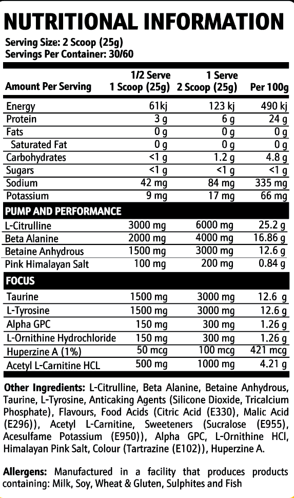 Krupt Villain Pump 750g Mango Bursties