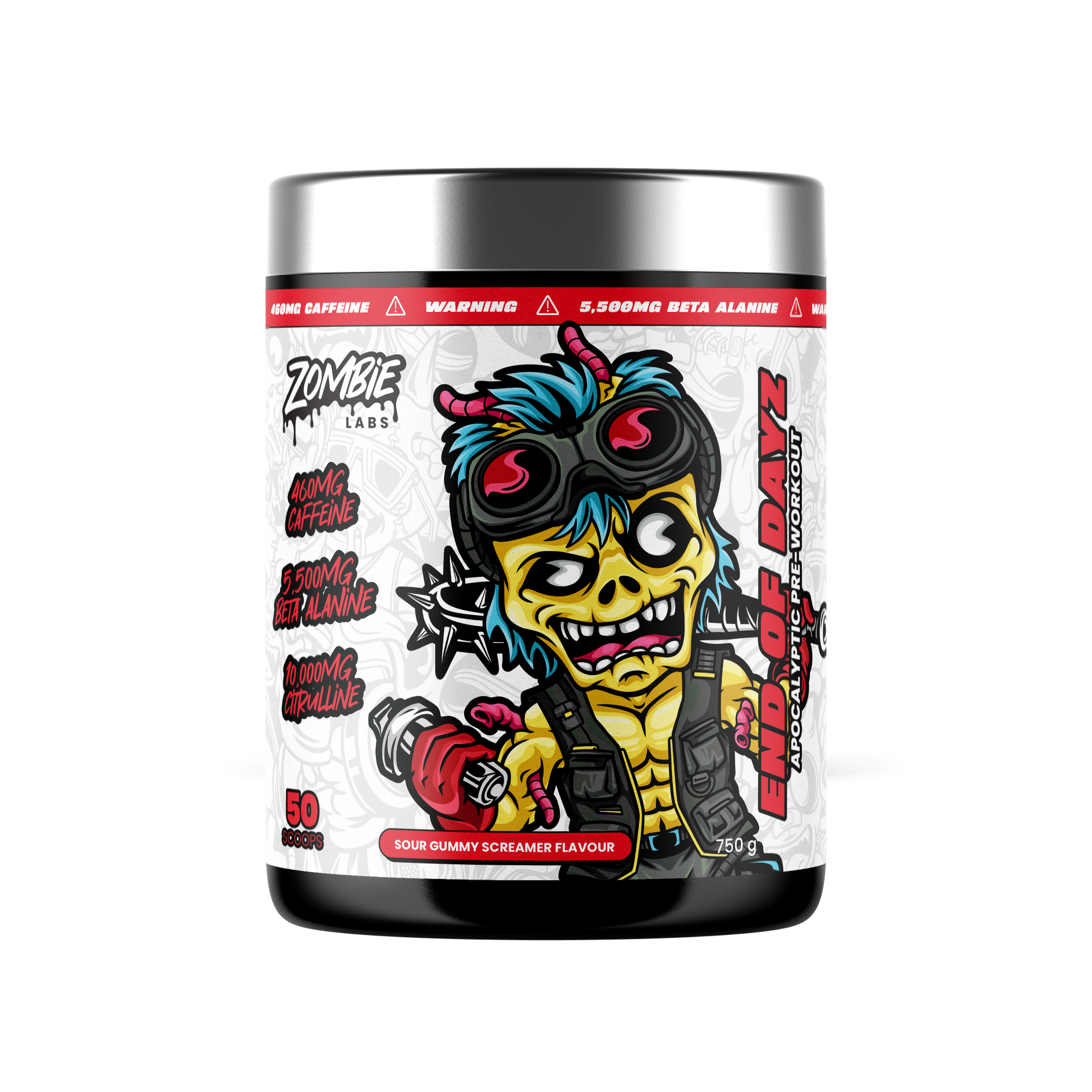 ZombieLabs End of Dayz Pre Workout 50 Serves Sour Gummy Grape