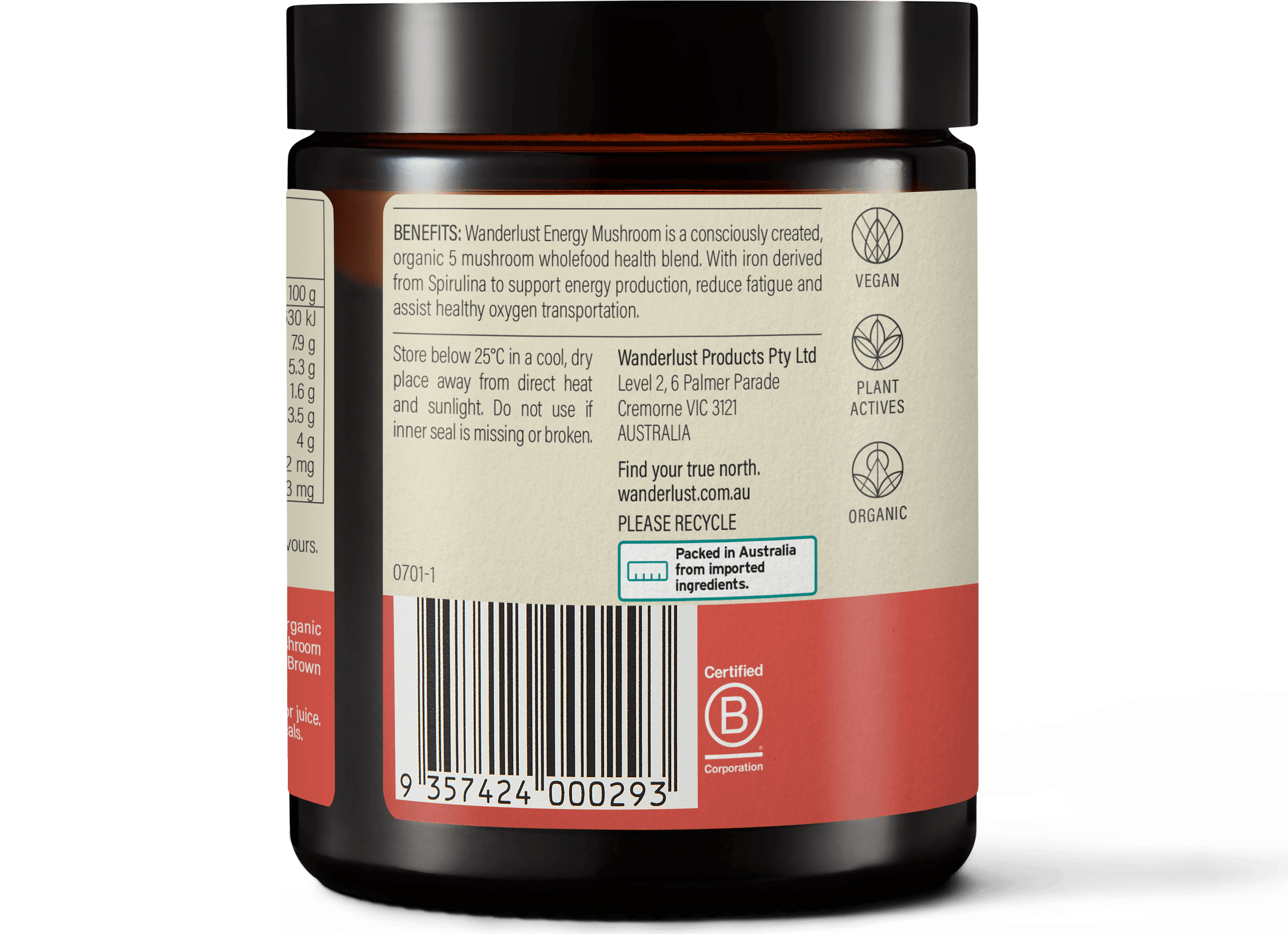 Wanderlust Energy Mushrooms 75g
