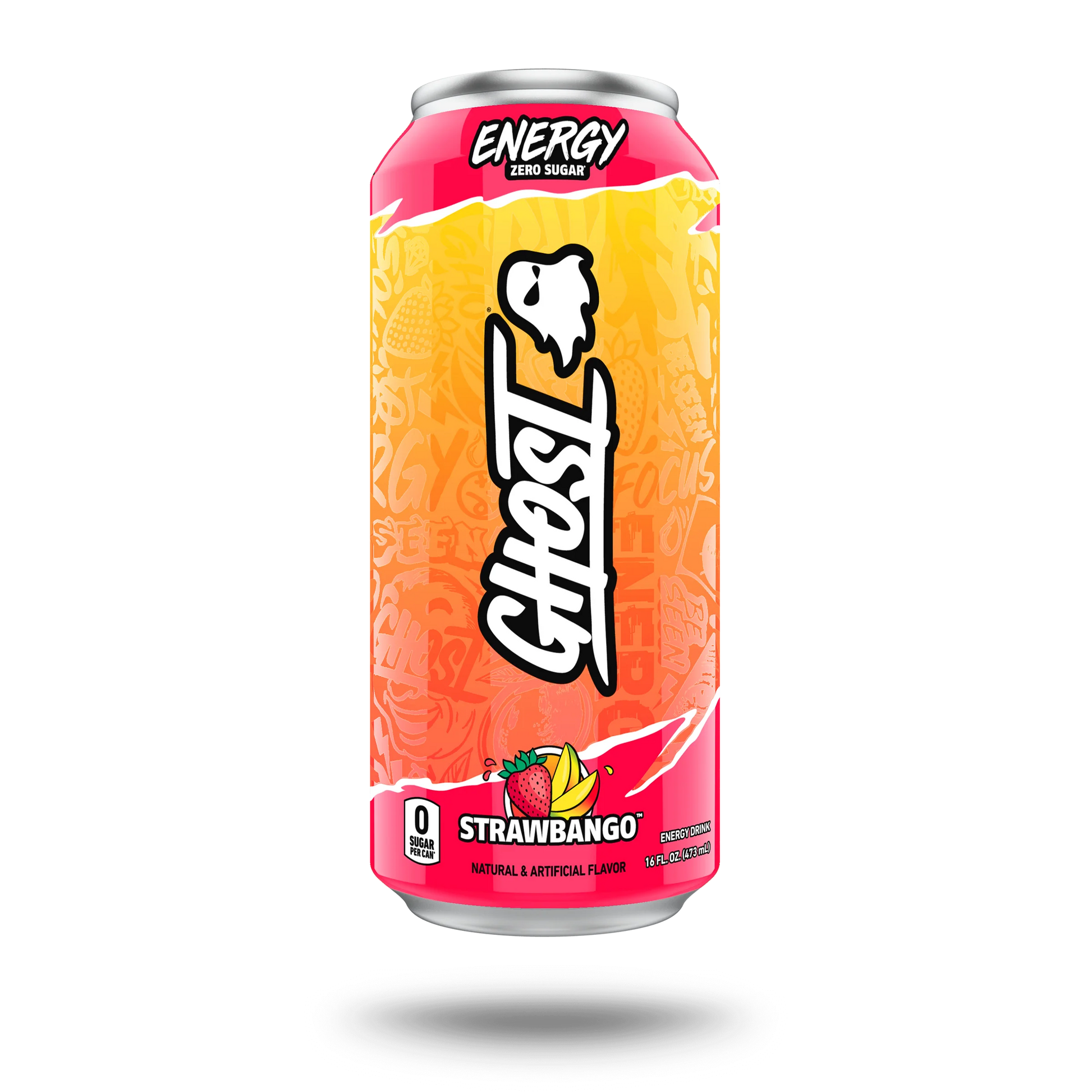 Ghost Energy Can 473ml Strawbango