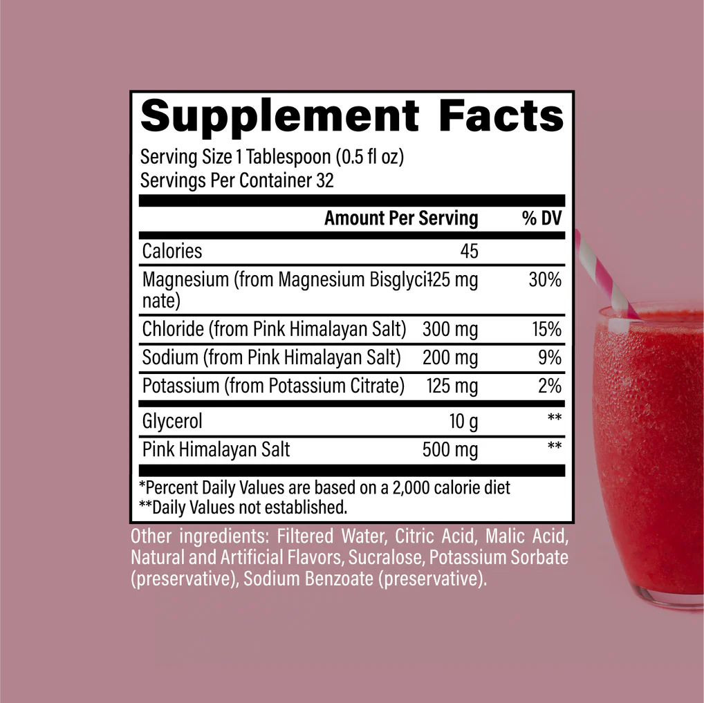 Raw Nutrition Liquid Glycerol 473ml Strawberry Slush