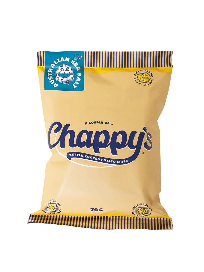 Chappy's Kettle Chips 80G Sea Salt