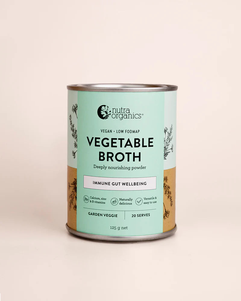 Nutra Organics Vegetable Broth 125G Garden Veggie