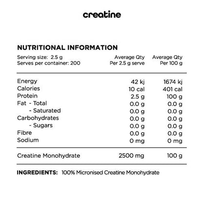 Switch Nutrition Creatine Monohydrate 500g