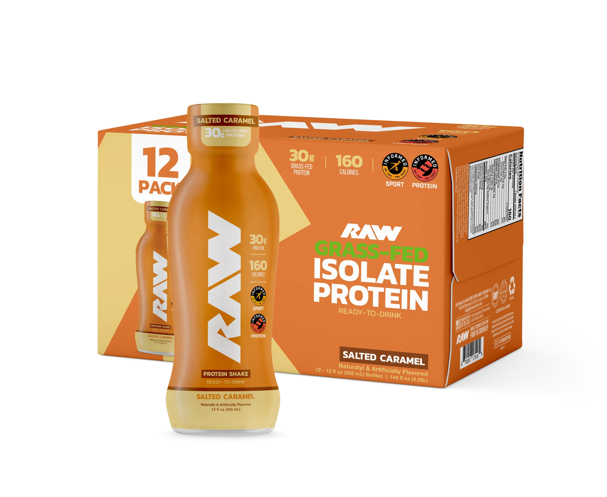 RAW CBUM Isolate Protein RTD 355ml Salted Caramel