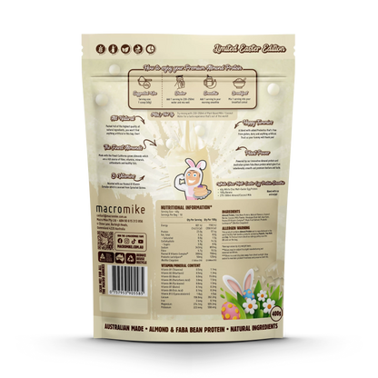 Macro Mike Almond Protein 400G White Choc Malt - Easter Egg