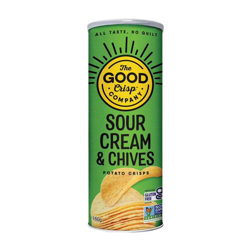 The Good Crisp Company Potato Crisps 160g Sour Cream & Chives
