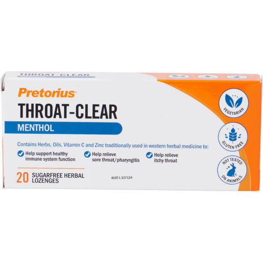 Pretorius Throat-Clear Lozenges Menthol