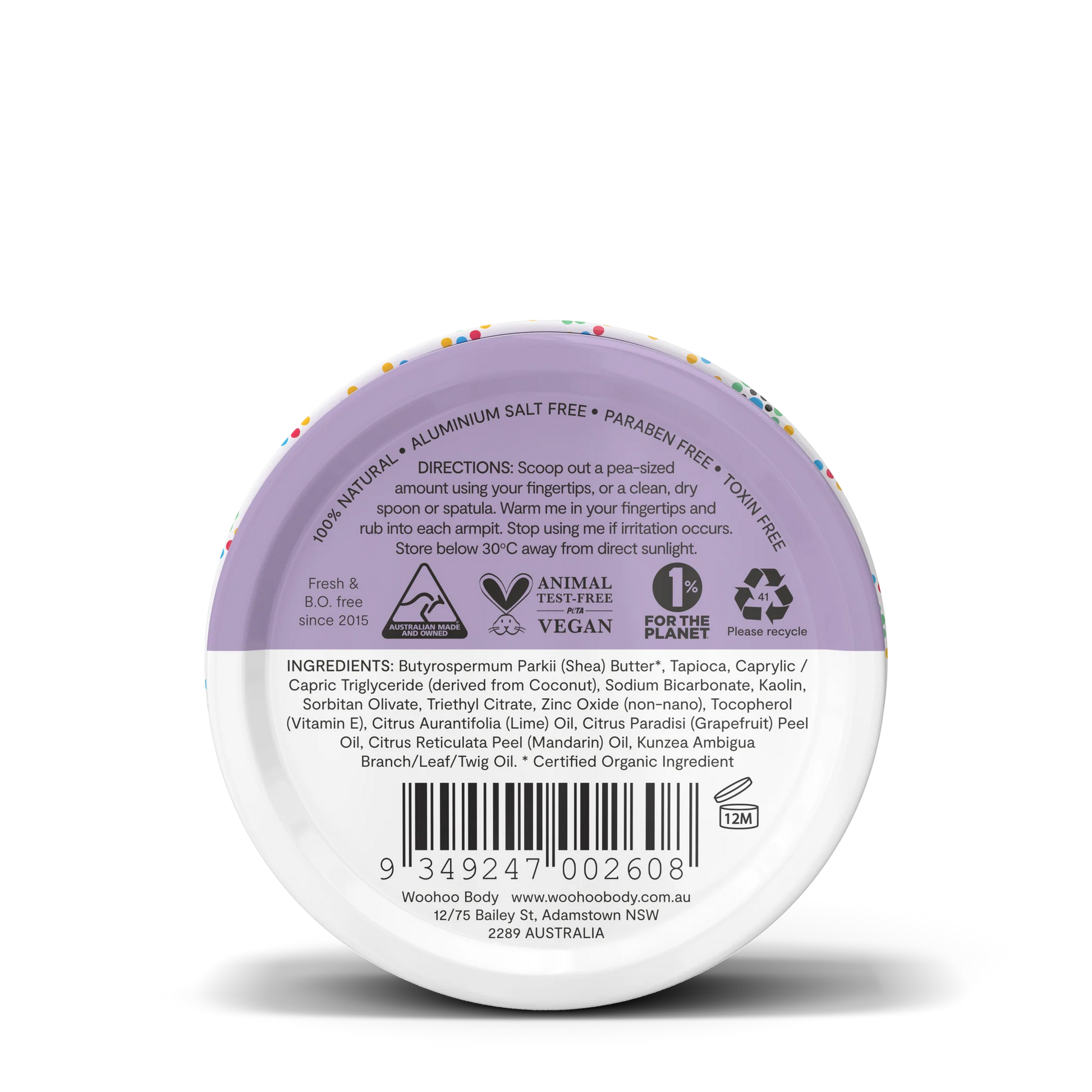 Woohoo Deodorant Paste 60g Pop