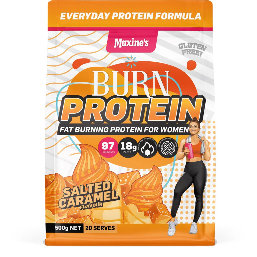 Maxines Burn Protein 500G Salted Caramel