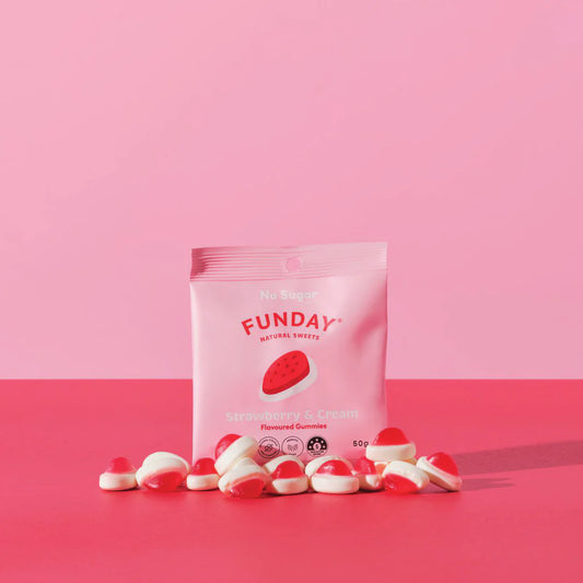 Funday Fruity Strawberry & Cream 50g