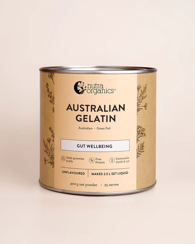 Nutra Organics Australian Gelatin 300G Unflavoured