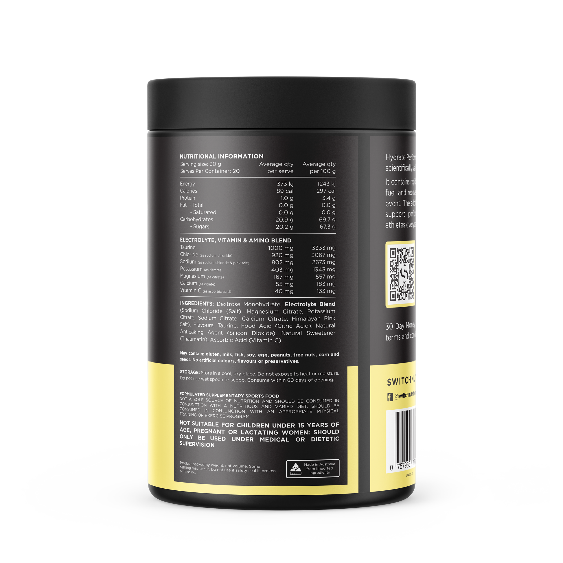 Switch Nutrition Hydrate+ Switch 20 Serves