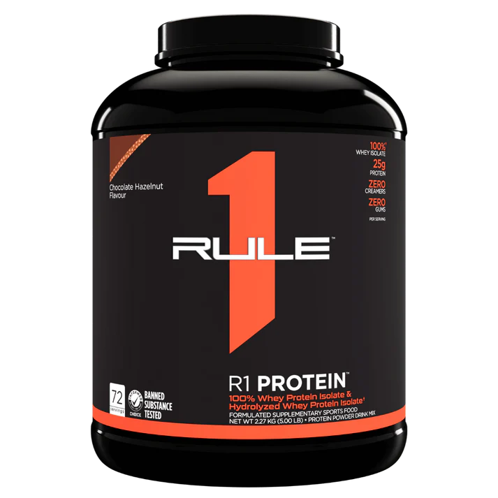 Rule1 Whey Protein Isolate 5lb Choc Hazelnut