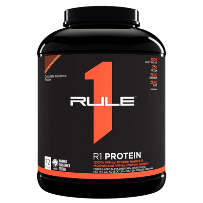 Rule1 Whey Protein Isolate 5lb Choc Hazelnut