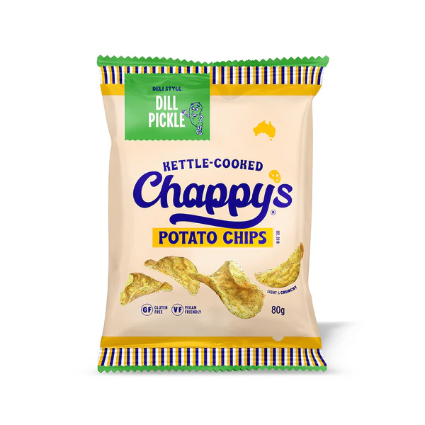 Chappy's Kettle Chips 80G Dill Pickle