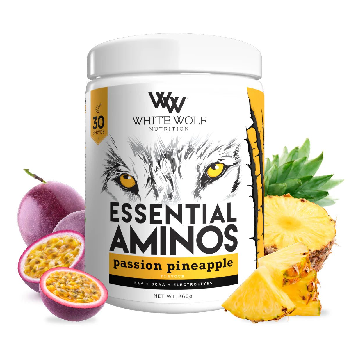 White Wolf Essential Aminos 30 Serves Passion Pineapple