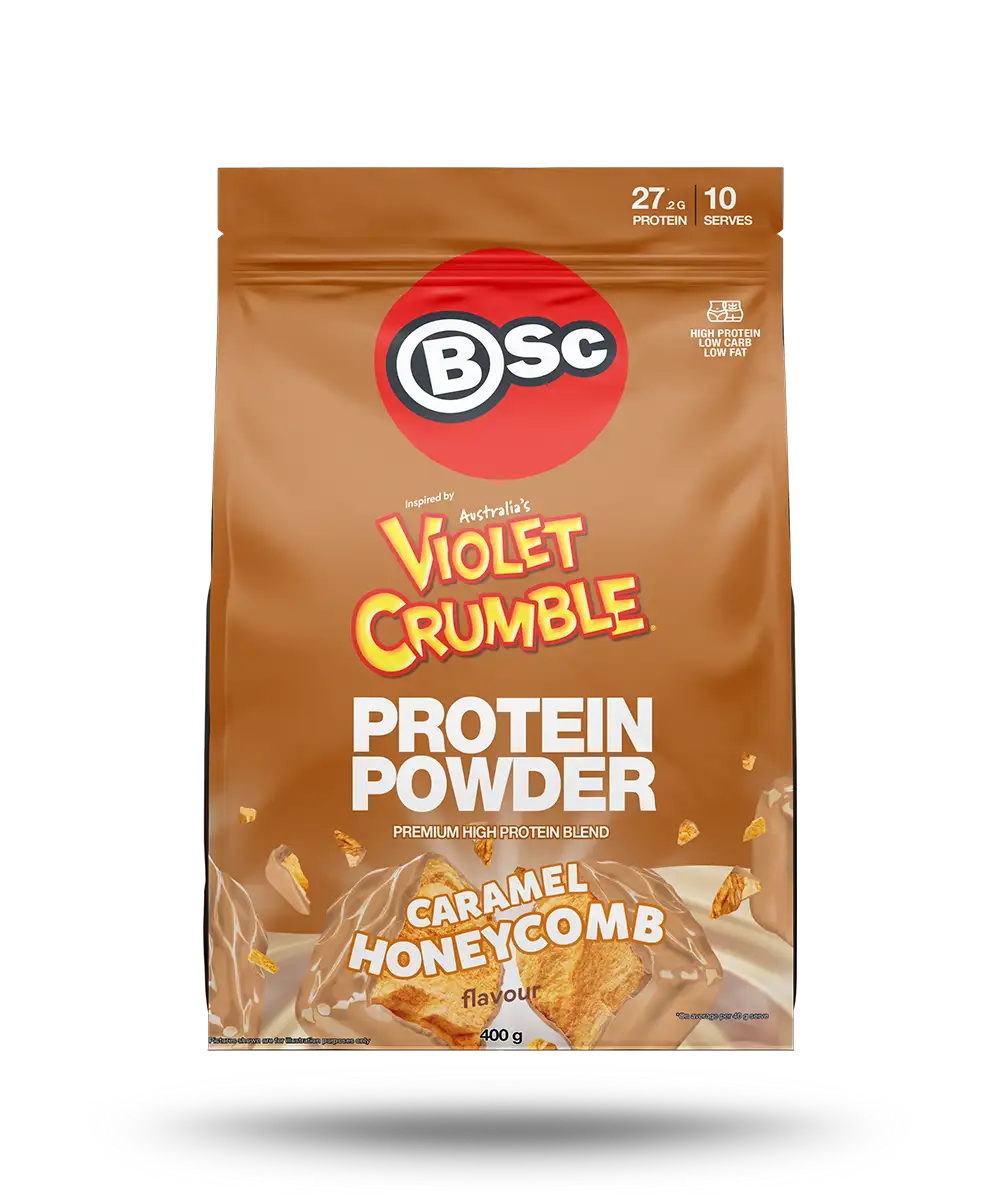 BSc Violet Crumble Protein Powder 400GM Caramel Honeycomb