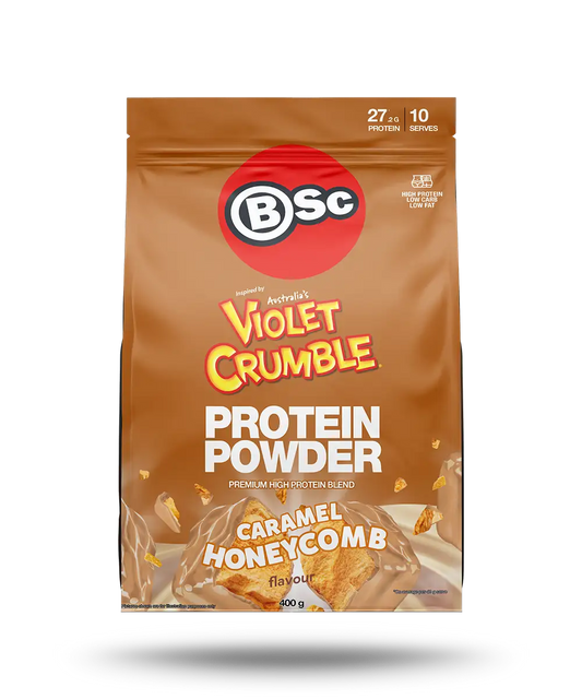 BSc Violet Crumble Protein Powder 400GM Caramel Honeycomb