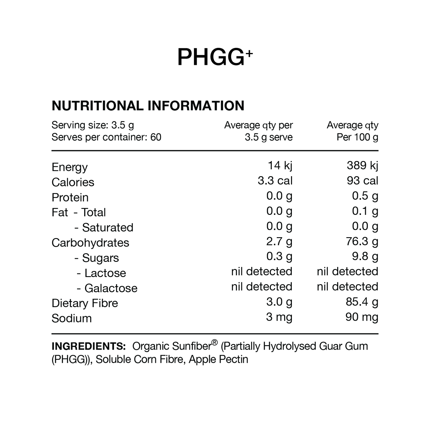 Switch Nutrition PHGG+ 60 Serves
