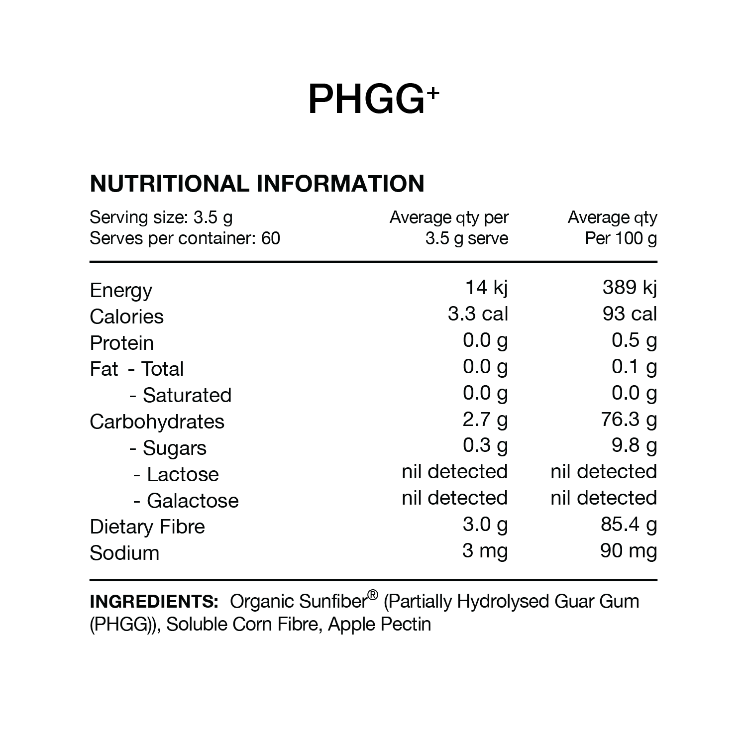 Switch Nutrition PHGG+ 60 Serves
