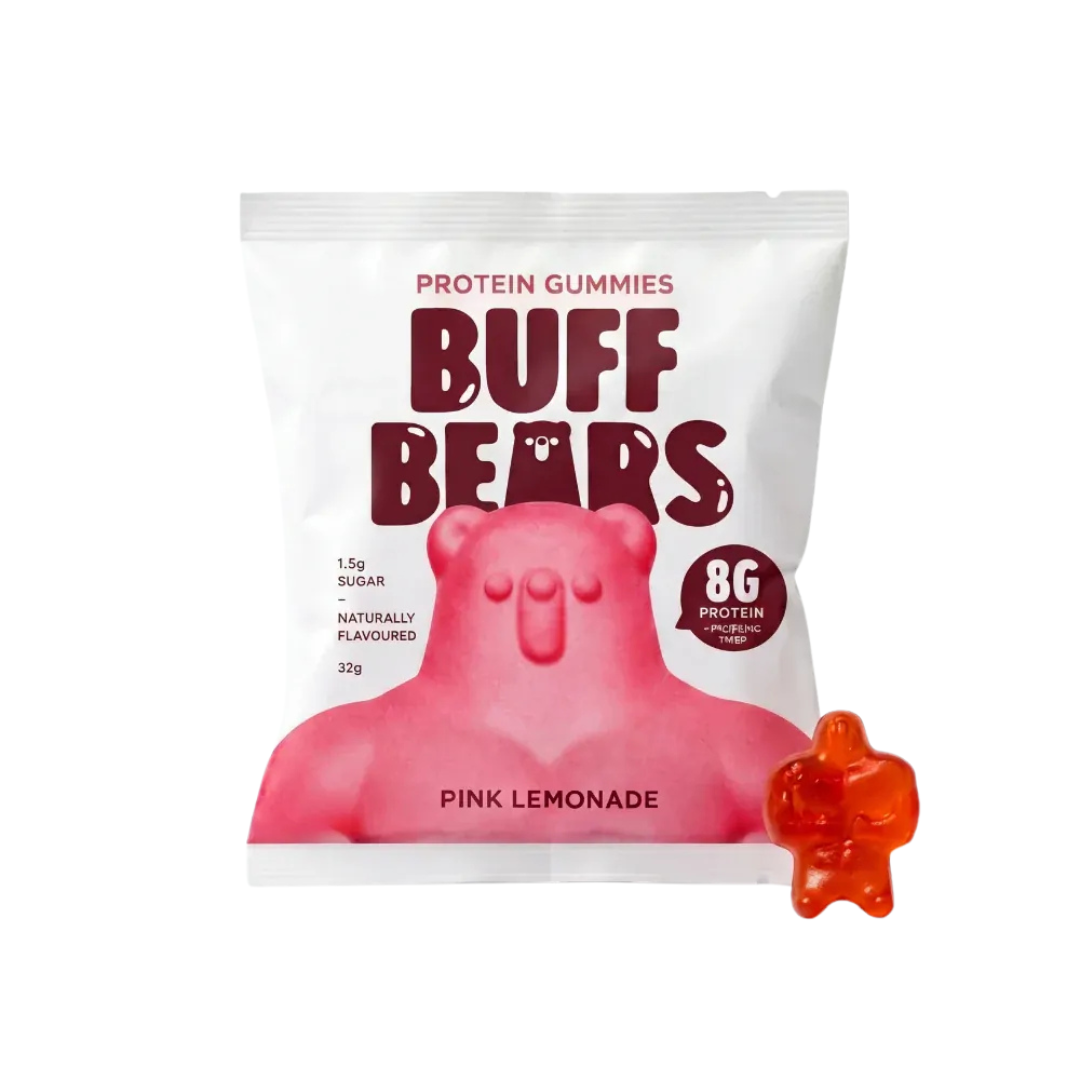 Buff Bears Protein Gummies 32g Pink Lemonade