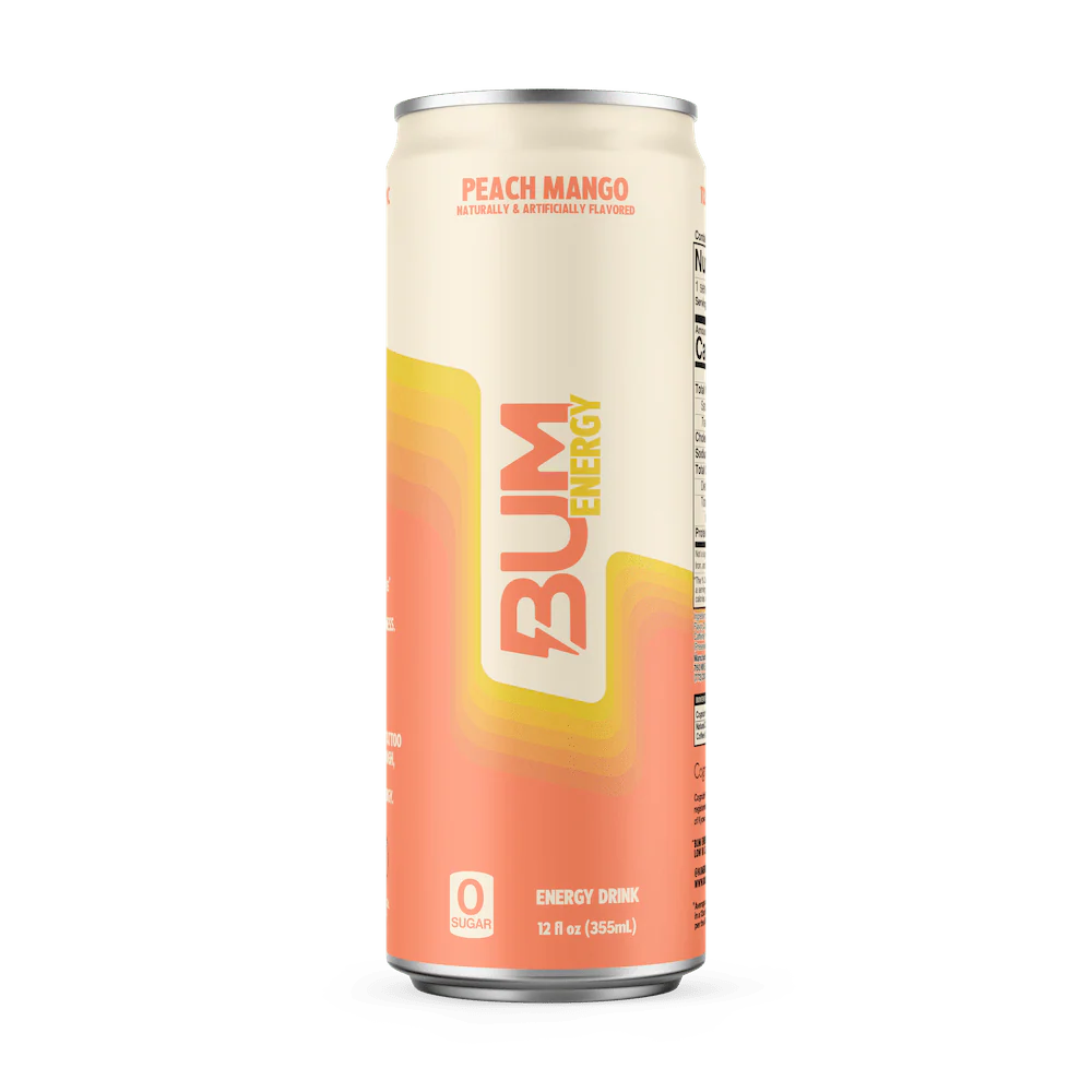 BUM Energy Can 355ml Peach Mango