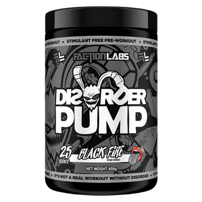 Faction Labs Disorder Pump 25 serves Black Fire