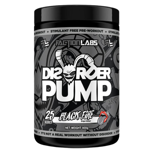 Faction Labs Disorder Pump 25 serves Black Fire