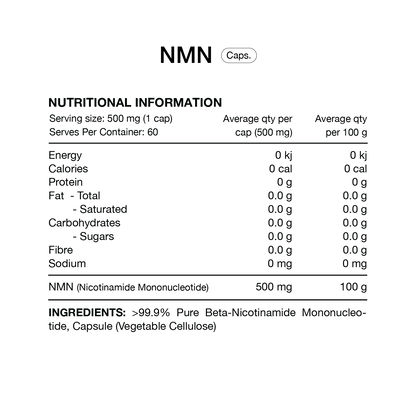 Switch Nutrition 100% Pure NMN 60vc