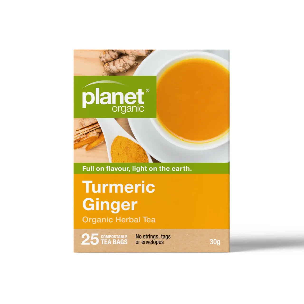 Planet Organic Turmeric Ginger Tea x 25 Tea Bags